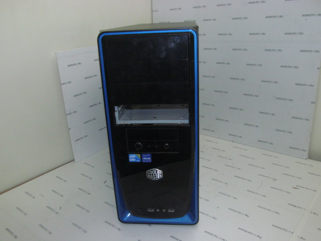 Корпус Cooler Master (RC-310-BKN1-GP) Elite 310 Blue /ATX, mATX /Без блока питания /2xUSB на лицевой панели /Прозрачная боковая стенка /цвет: черный