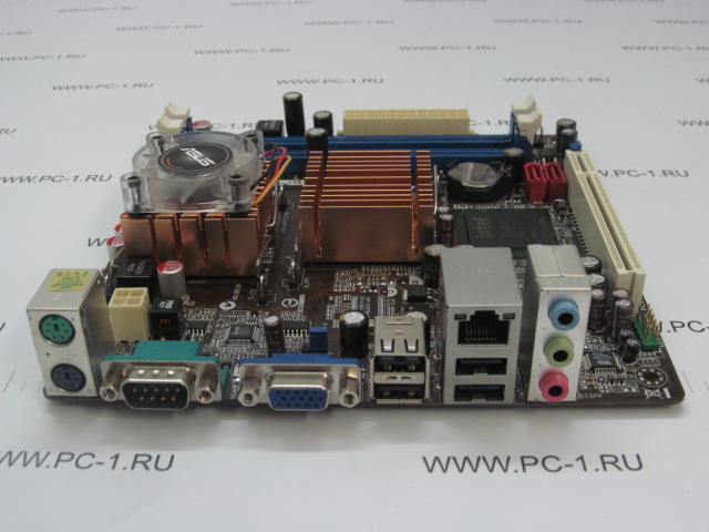 Материнская плата MB ASUS ITX-220 /Встроенный процессор Intel Celeron 220 (1.2GHz) /Video Intel GMA 950 /PCI /2xDDR2 /2xSATA /Sound /LAN /4xUSB /VGA /COM /mini-ITX /RTL