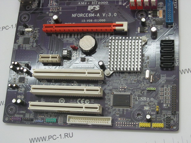 Материнская плата MB ECS NFORCE6M-A V3.0 /Socket AM2 /PCI-E x16 /PCI-E x1 /3xPCI /4xDDR2 /4xSATA /Sound /4xUSB /COM /LAN /ATX