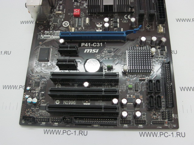 Материнская плата MB MSI P41-C31 (MS-7610) /Socket 775 /3xPCI /PCI-E x16 /2xPCI-E x1 /2xDDR3 /4xSATA /Sound /4xUSB /COM /LAN /ATX /Заглушка