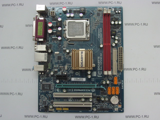 Материнская плата MB Gigabyte GA-73PVM-S2 /Socket 775 /2xPCI /PCI-E x16 /PCI-E x1 /2xDDR2 /4xSATA /Sound /6xUSB /LPT /LAN DVI /VGA /mATX