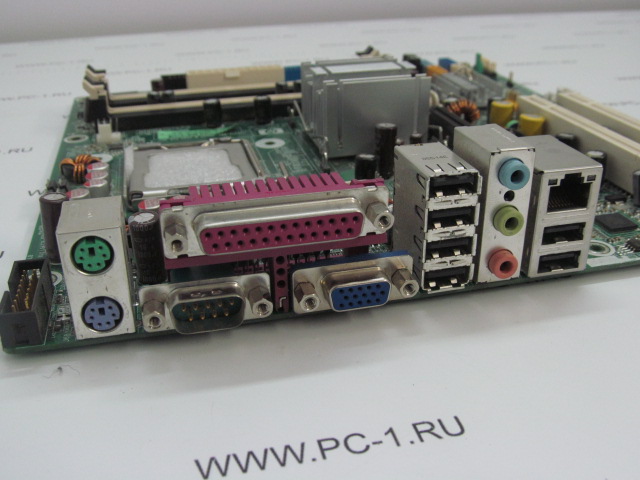 Материнская плата MB HP MT 945G (p/n 375376-001) /Socket 775 /2xPCI /PCI-E x16 /PCI-E x1 /4xDDR2 /4xSATA /Sound /6xUSB /LAN /LPT /COM /VGA /mATX
