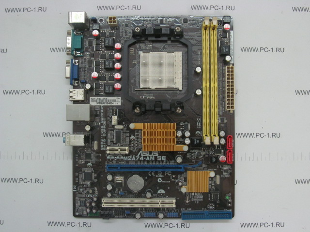 Материнская плата MB ASUS M2A74-AM SE /Socket AM2, AM2+ /PCI /PCI-E x16 /PCI-E x1 /2xDDR2 /2xSATA /Sound /4xUSB /LAN /SVGA /COM /mATX