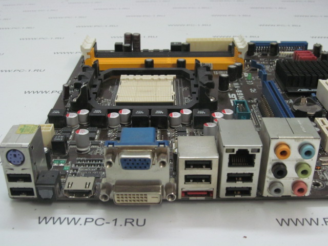 Материнская плата MB ASUS M2N68-VM /Socket AM2+ /2xPCI /PCI-E x16 /PCI-E x1 /4xDDR2 /3xSATA /IDE /6xUSB /Sound /HDMI /DVI /VGA /LAN /E-SATA /Optical SPDIF /mATX /Заглушка