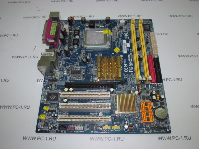 Материнская плата MB Gigabyte GA-945PLM-S2 /Socket 775 /3xPCI /PCI-E x16 /2xDDR2 /4xSATA /Sound /4xUSB /LAN /LPT /COM /mATX