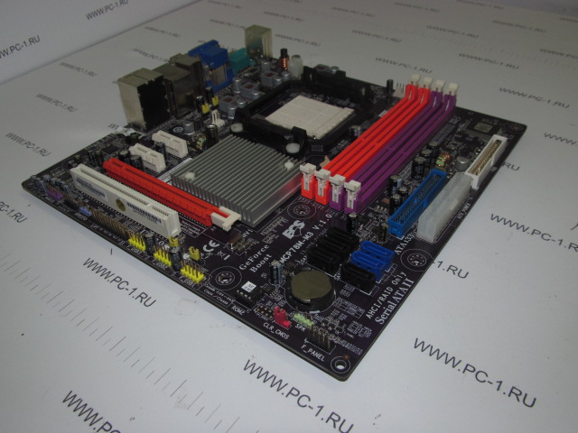 Материнская плата MB ECS MCP78M-M3 /Socket AM2+ /PCI /2xPCI-E x1 /PCI-E x16 /4xDDR2 /6xSATA /Sound /6xUSB /LAN /COM /VGA /DVI /mATX /Заглушка