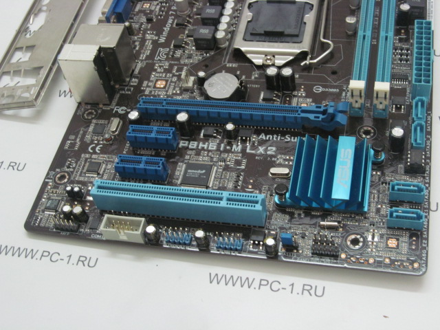 Материнская плата MB ASUS P8H61-M LX2 /Socket 1155 /PCI /PCI-E x16 /2xPCI-E x1 /4xSATA /2xDDR3 /Sound /LAN /6xUSB /DVI /SVGA /mATX /Заглушка