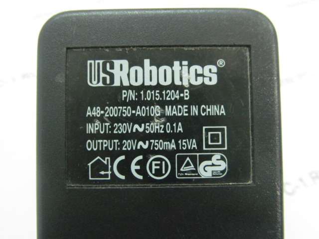 Блок питания AC Adaptor US Robotics A48-2000750-A010G (P/N: 1.015.1204-B) /Output: 20V, 750mA