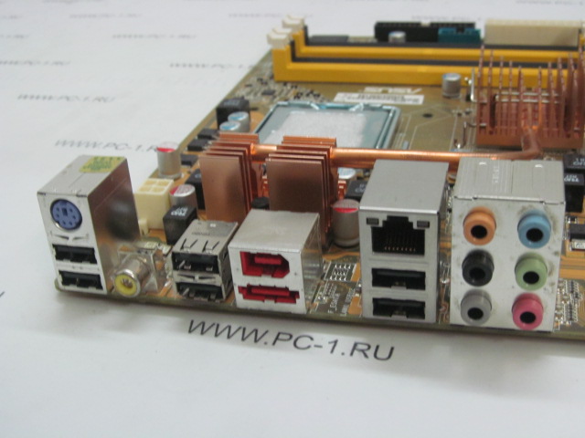 Материнская плата MB ASUS P5K /S775 /3xPCI /2xPCI-E x16 /PCI-E x1 /4xSATA /4xDDR2 /6xUSB /E-SATA /1394 /SPDIF /LAN /ATX