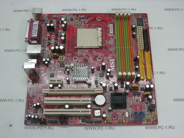 Материнская плата MB MSI K9NGM-L (MS-7252) /Socket AM2 /2xPCI /PCI-E x16 /PCI-E x1 /4xDDR2 /Sound /2xSATA /4xUSB /VGA /LAN /LPT /mATX /Без рамки крепления кулера