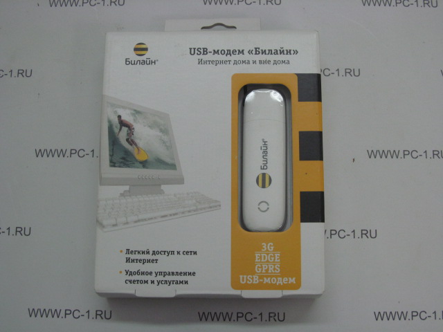 Билайн 3G модем ZTE MF-180 /GSM/GPRS/EDGE/3G-модем /USB /Цвет: белый /RTL