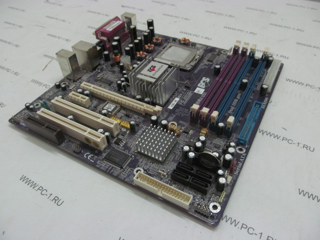 Материнская плата MB ECS 915GV-M2 /Socket 775 /2xPCI /PCI-E x1 /PCI-E x16 /CNR /2xDDR, 2xDDR2 /4xSATA /VGA /Sound /COM /LPT /4xUSB /LAN /mATX /Заглушка