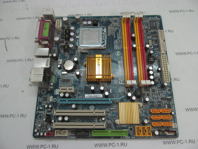 Материнская плата MB Gigabyte GA-EQ45M-S2 /Socket 775 /2xPCI /PCI-E x1 /PCI-E x16 /4xDDR2 /6xSATA /Sound /VGA /6xUSB /LAN /LPT /DVI /mATX
