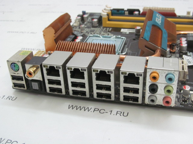 Материнская плата MB ASUS P5Q Premium /Socket 775 /2xPCI /PCI-E x1 /4xPCI-E x16 /4xDDR2 /10xSATA /IDE /Sound /14xUSB /4x GLAN /1394 /SPDIF /ATX /заглушка