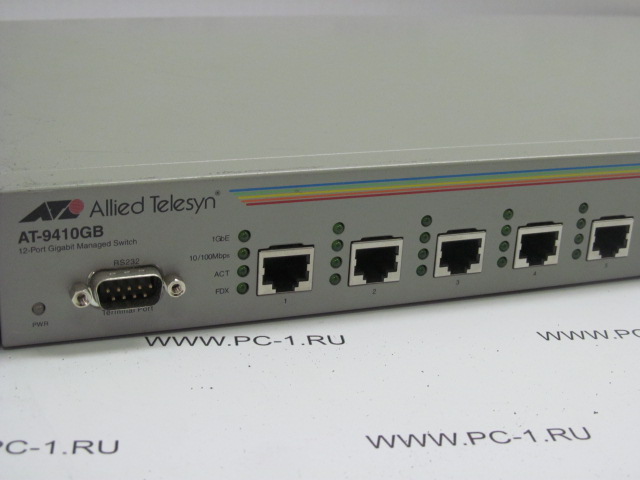 Коммутатор (switch) Allied Telesyn AT-9410GB /10 портов Ethernet 10/100/1000 Мбит/сек /2x Gigabit Switch with Two Expansion Bays (GBIC) (AT-G8T) /в стойку 19"