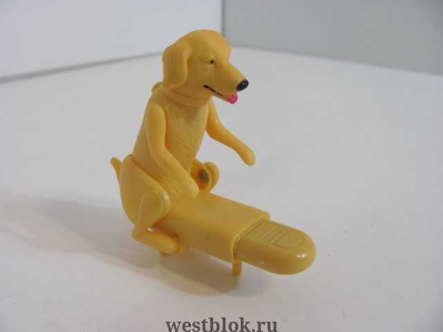 USB игрушка Собака Желтая, поворачивающаяся голова, ВОХ