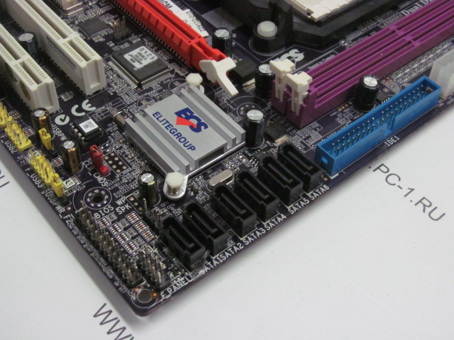 Материнская плата MB ECS A740GM-M /Socket AM2 /2xPCI /PCI-E x16 /PCI-E x1 /2xDDR2 /6xSATA /Sound /4xUSB /LAN /VGA /COM /mATX /Заглушка