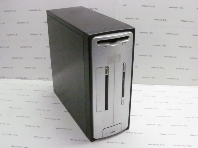 Корпус mATX Desktop с блоком питания ATX 200W /сталь /2xUSB, Audio на лицевой панели /Размеры: 345x145x370 мм /цвет: серебристо-черый
