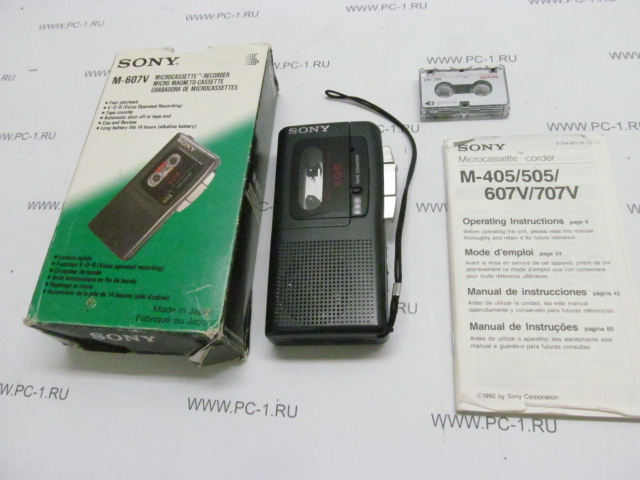 Аналоговый диктофон Sony M-607V микрокассетный /VOR (Voice Operated Recording) /RTL /Made in Japan
