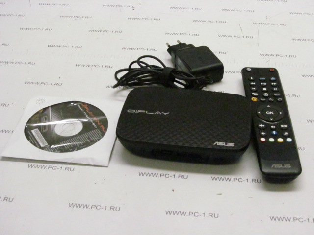 Медиаплеер ASUS O!Play Mini Plus /1080p (Full HD) /HDMI /Wi-Fi /USB /Ethernet /e-SATA /Optical S/PDIF /поддержка IPTV /SD /Memory Stick /MKV, H.264, FLAC /Диск, Пульт ДУ