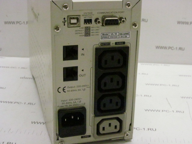 Источник бесперебойного пинаия CyberPower UP 550UI /интерактивный /550 ВА / 330 Вт /количество выходных разъемов: 4 (3 с питанием от батареи) /Защита локальной сети /USB /RS-232