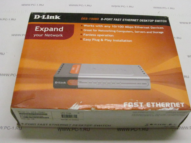 Коммутатор (switch) D-link DES-1008D /8 портов Ethernet 10/100 Мбит/сек /RTL /НОВЫЙ