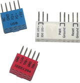 FPANEL Q-CONNECTOR — подключение пищалки, кнопок Power, Reset, индикаторных светодиодов