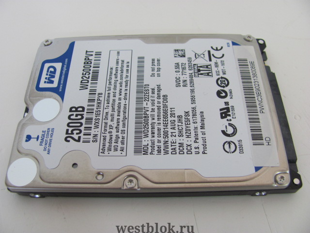 Жесткий диск 2,5" Western Digital 250Gb SATA - Pic n 50899