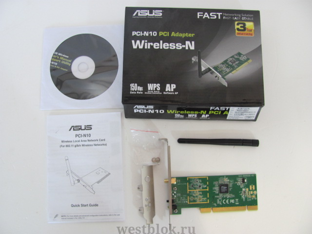 WiFi-адаптер внутренний PCI Asus PCI-N10