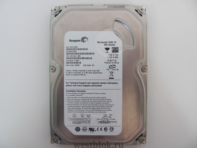 Жесткий диск SATA 3.5" 250Gb Seagate - Pic n 57170