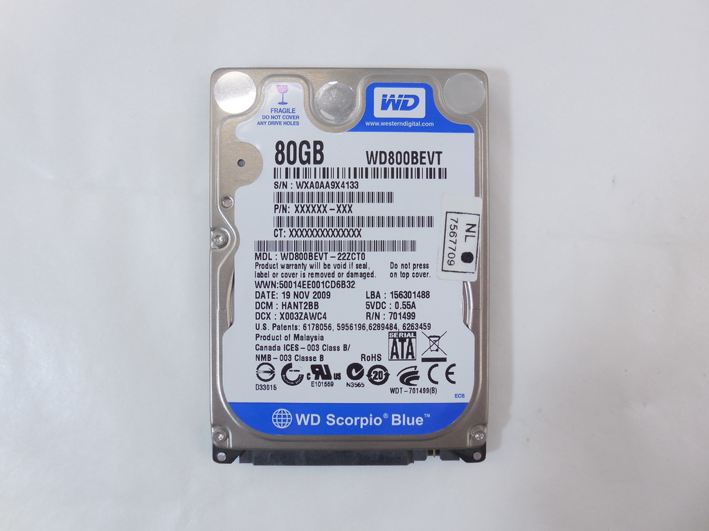Жесткий диск 2.5 SATA 80GB WD WD800BEVT - Pic n 269200