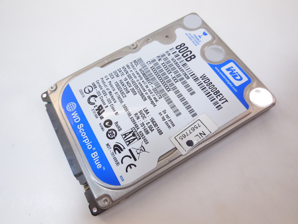 Жесткий диск 2.5 SATA 80GB WD WD800BEVT - Pic n 269233