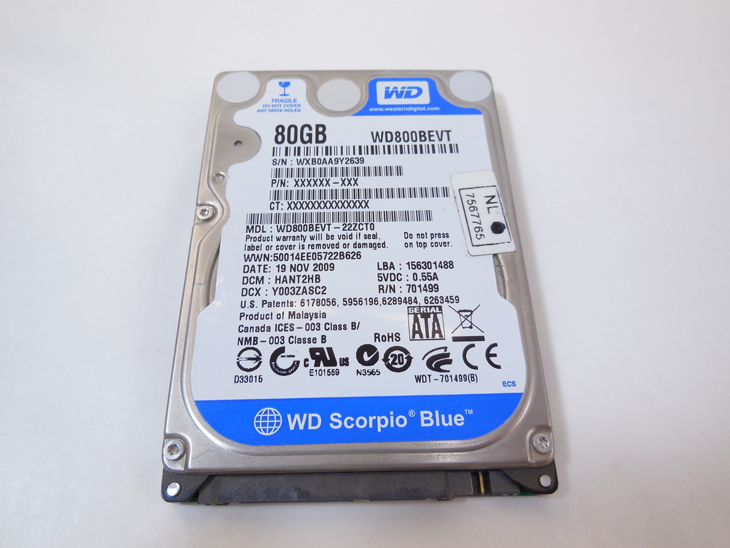 Жесткий диск 2.5 SATA 80GB WD WD800BEVT - Pic n 269233