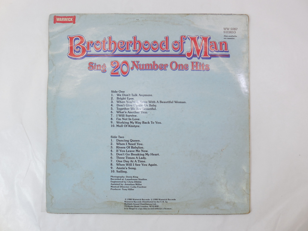 Пластинка Brotherhood of Man — Sing 20 number one  - Pic n 275318