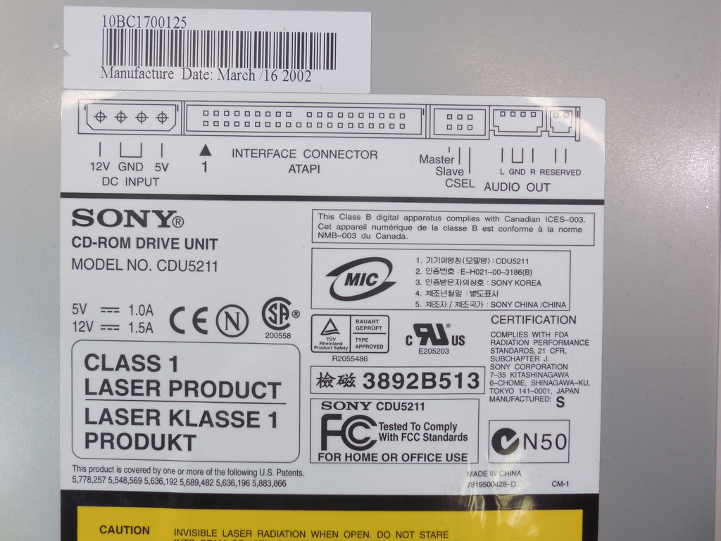 Легенда! Привод CD ROM Sony CDU5211 - Pic n 275671