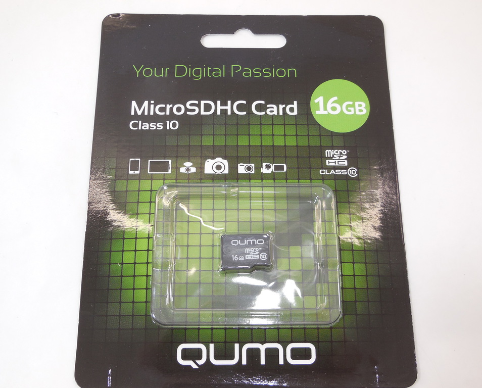 Карта памяти микро SDHC 16 Гб класс 10 Qumo - Pic n 277085