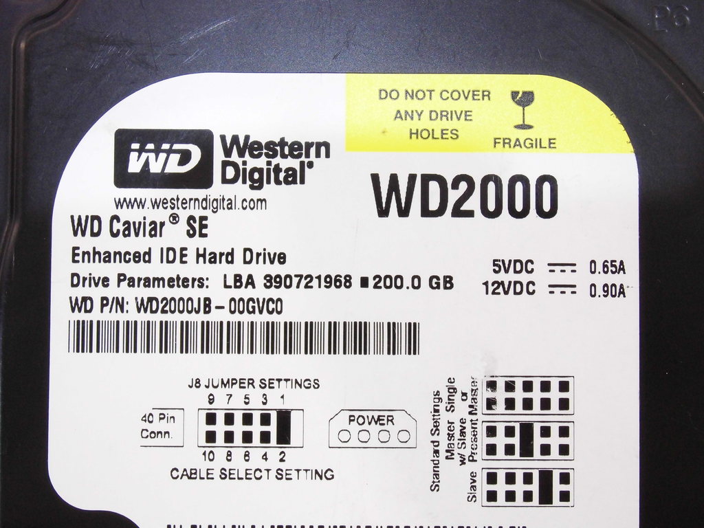 Жесткий диск 3.5 IDE 200GB WD Caviar SE - Pic n 279992