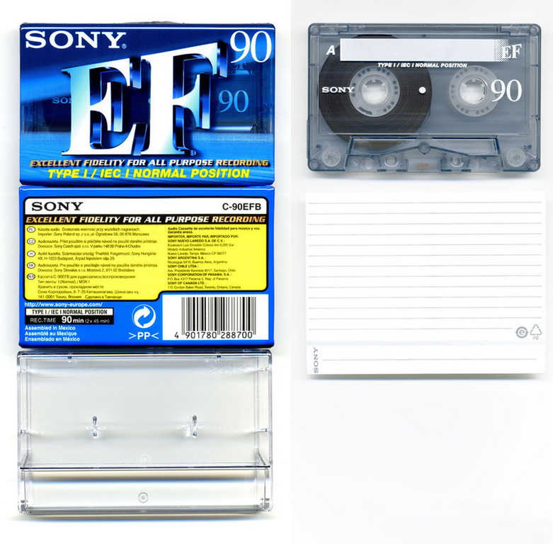 Аудио кассета SONY EF 90 Оригинал 90 минут - Pic n 280425