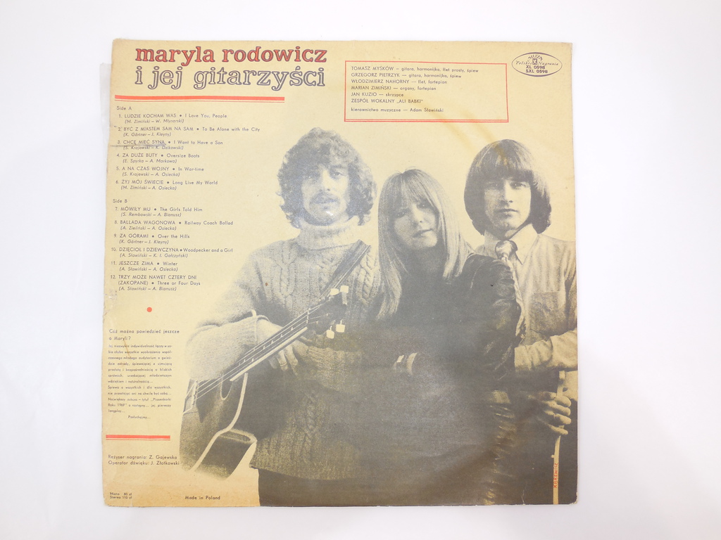 Пластинка Maryla Rodowicz — i jej gitarzysci - Pic n 283462