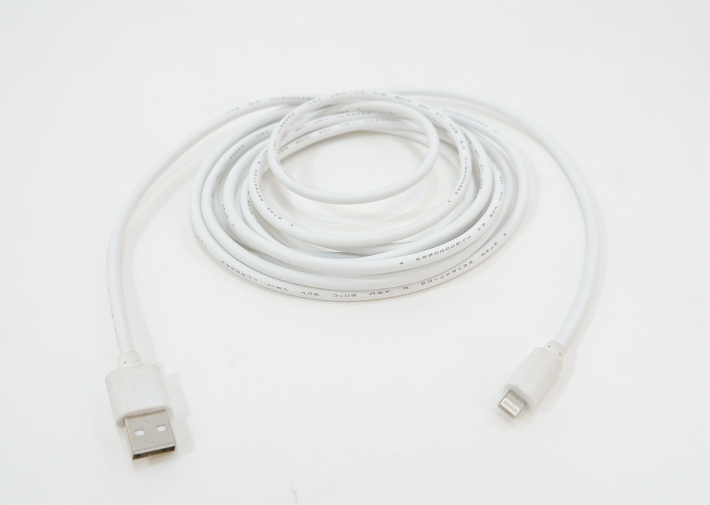 Кабель Lightning (m), USB A(m), 3м, белый - Pic n 283621