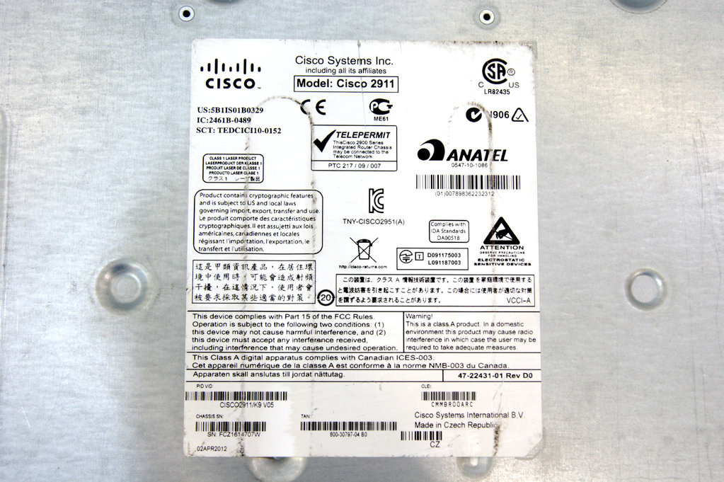 Маршрутизатор Cisco 2911/K9 - Pic n 285808
