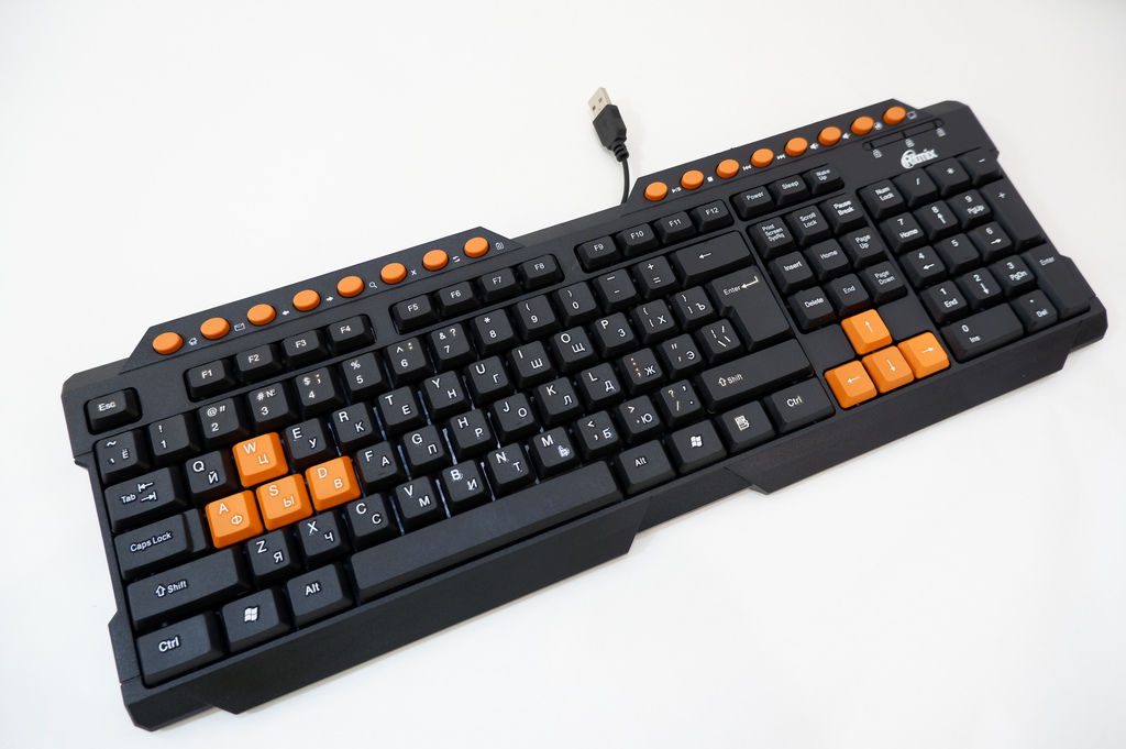 USB мультимедийная Клавиатура оранжевые клав. - Pic n 286611