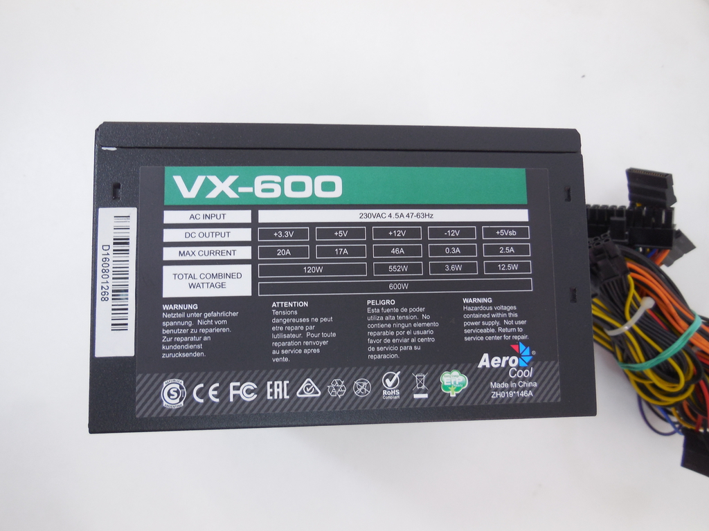 Блок питания ATX Aerocool VX-600 600W - Pic n 290675