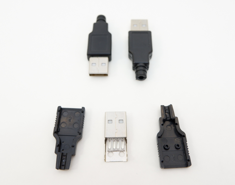 Сборный разъём USB2.0 typeA папа для монтажа - Pic n 291588