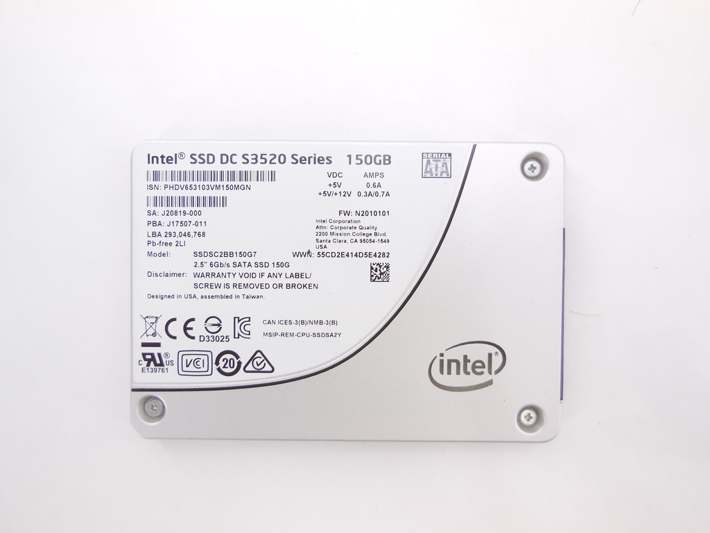 Твердотельный накопитель SSD 150Gb Intel DC S3520 - Pic n 292098