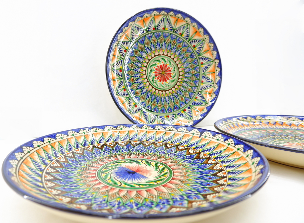 Узбекский Ляган из керамики для плова 32 см. - Pic n 294576