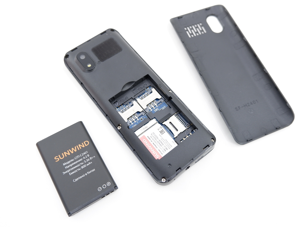 Мобильный телефон SunWind C2401 как открыть и установить аккумулятор - Pic n 295269