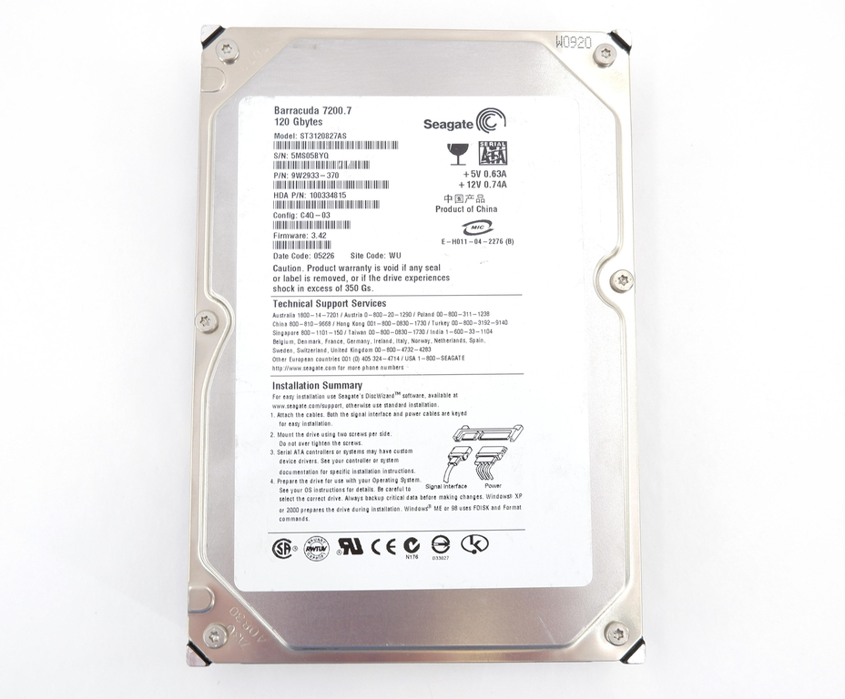 Жесткий диск HDD SATA 120Gb - Pic n 290069