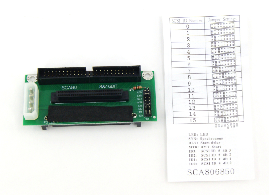 Адаптер переходник SCSI SCA на HD68 и IDC50 - Pic n 297427