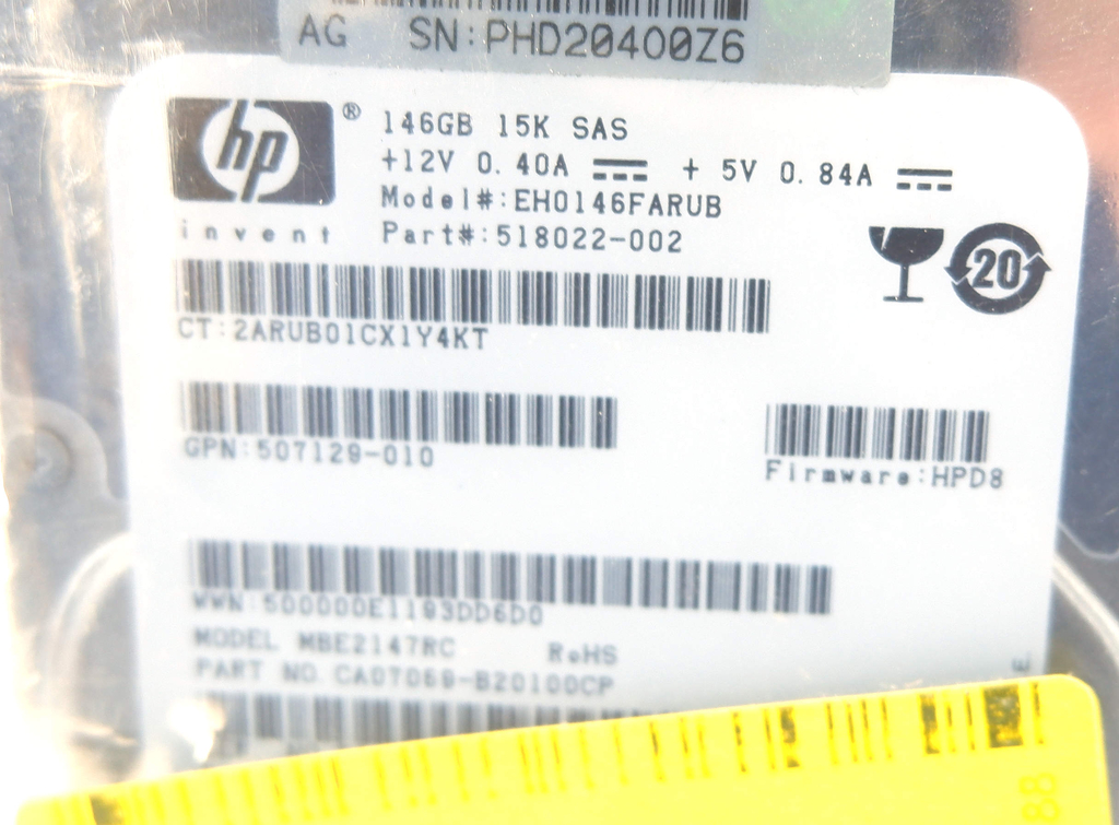 Жесткий диск 2.5 SAS 146GB HP 518022-002 НОВЫЙ - Pic n 297500